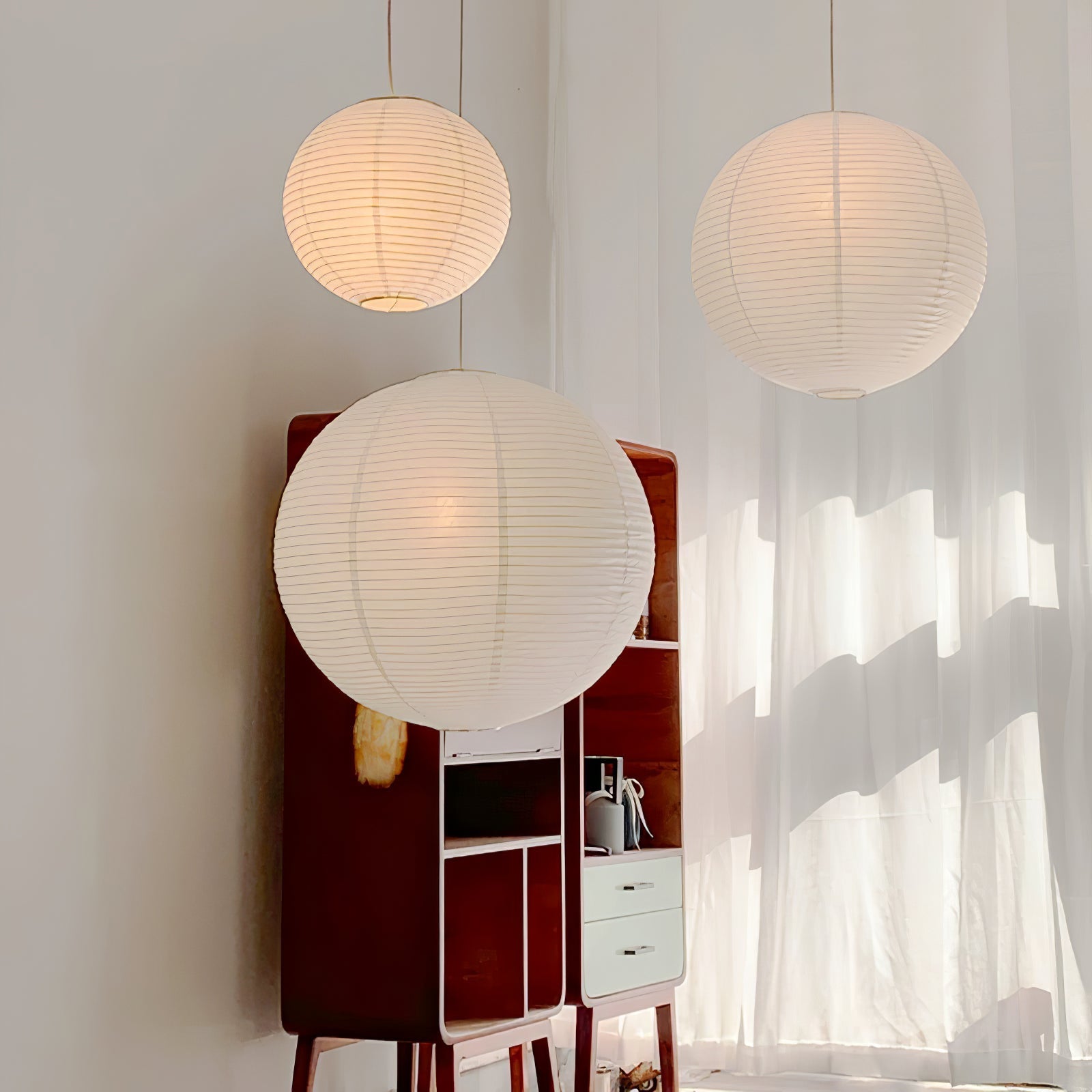 Lustra Pendant Lamp Paper for Living Room-Neutral Decor
