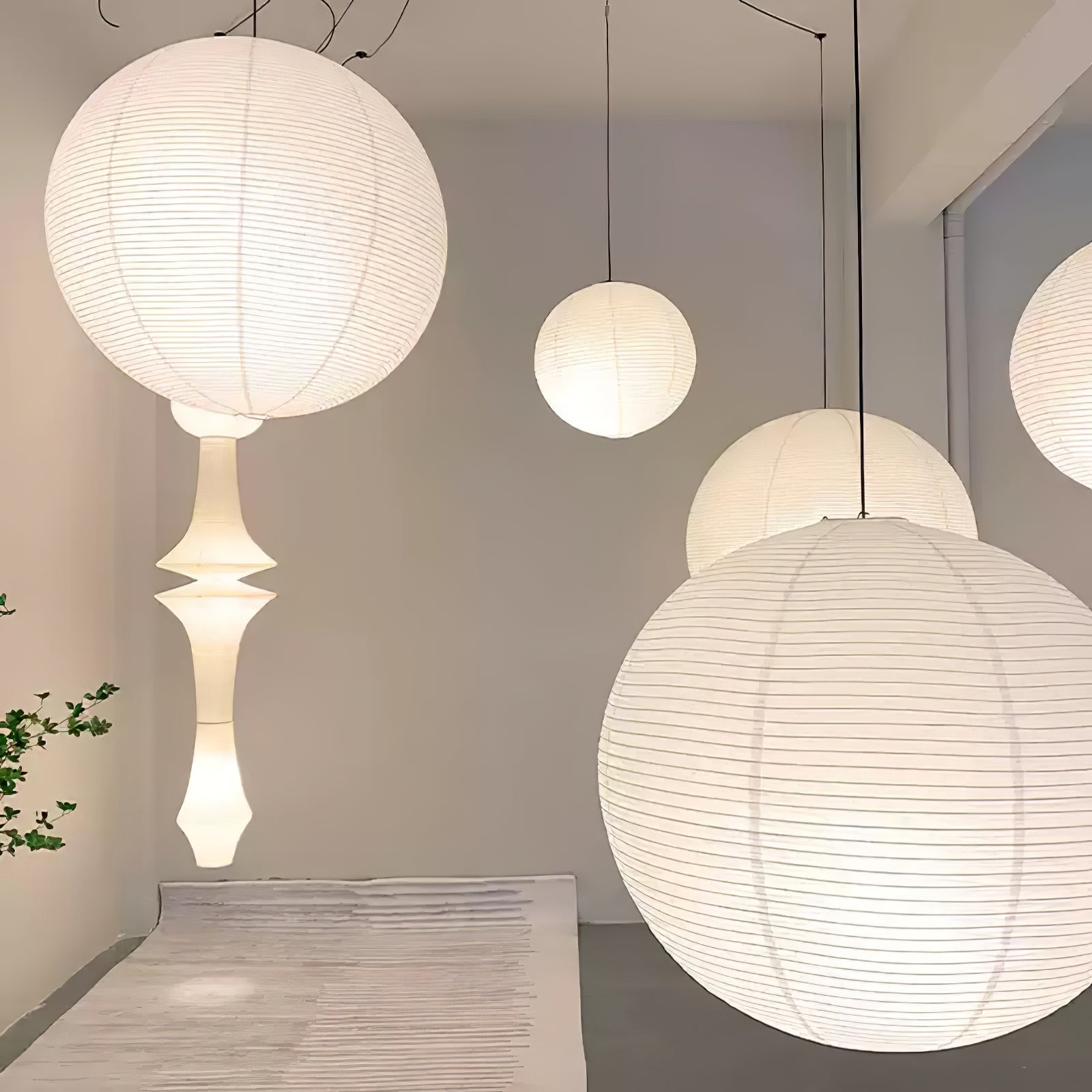 Lustra Pendant Lamp Paper for Living Room-Neutral Decor