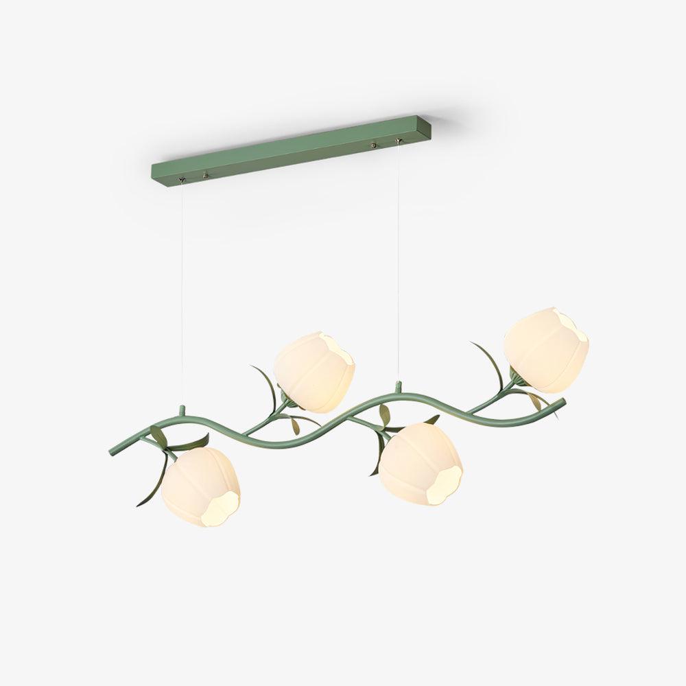 Lustra Chandelier Floral Glass-Neutral Decor