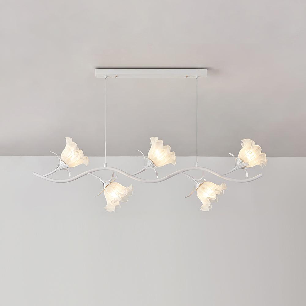 Lustra Chandelier Floral Glass-Neutral Decor