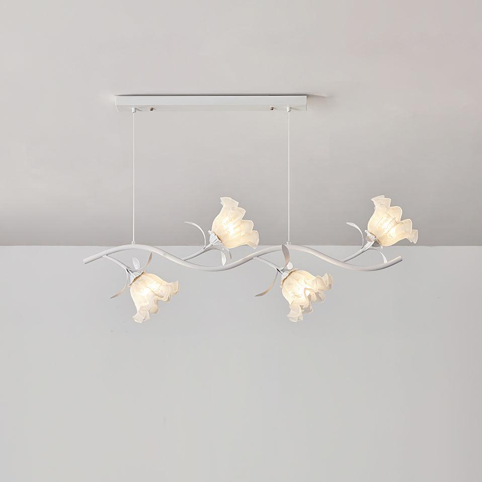 Lustra Chandelier Floral Glass-Neutral Decor