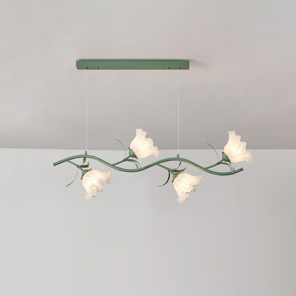 Lustra Chandelier Floral Glass-Neutral Decor
