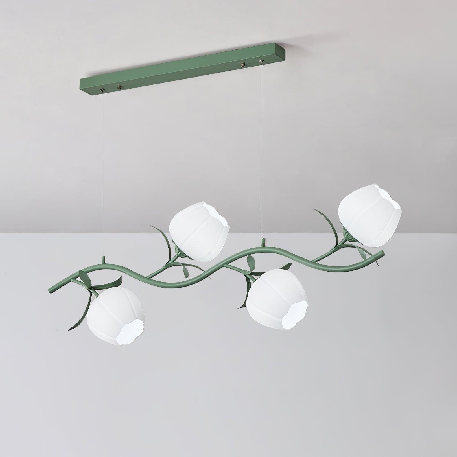 Lustra Chandelier Floral Glass-Neutral Decor