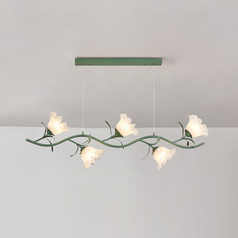 Lustra Chandelier Floral Glass-Neutral Decor