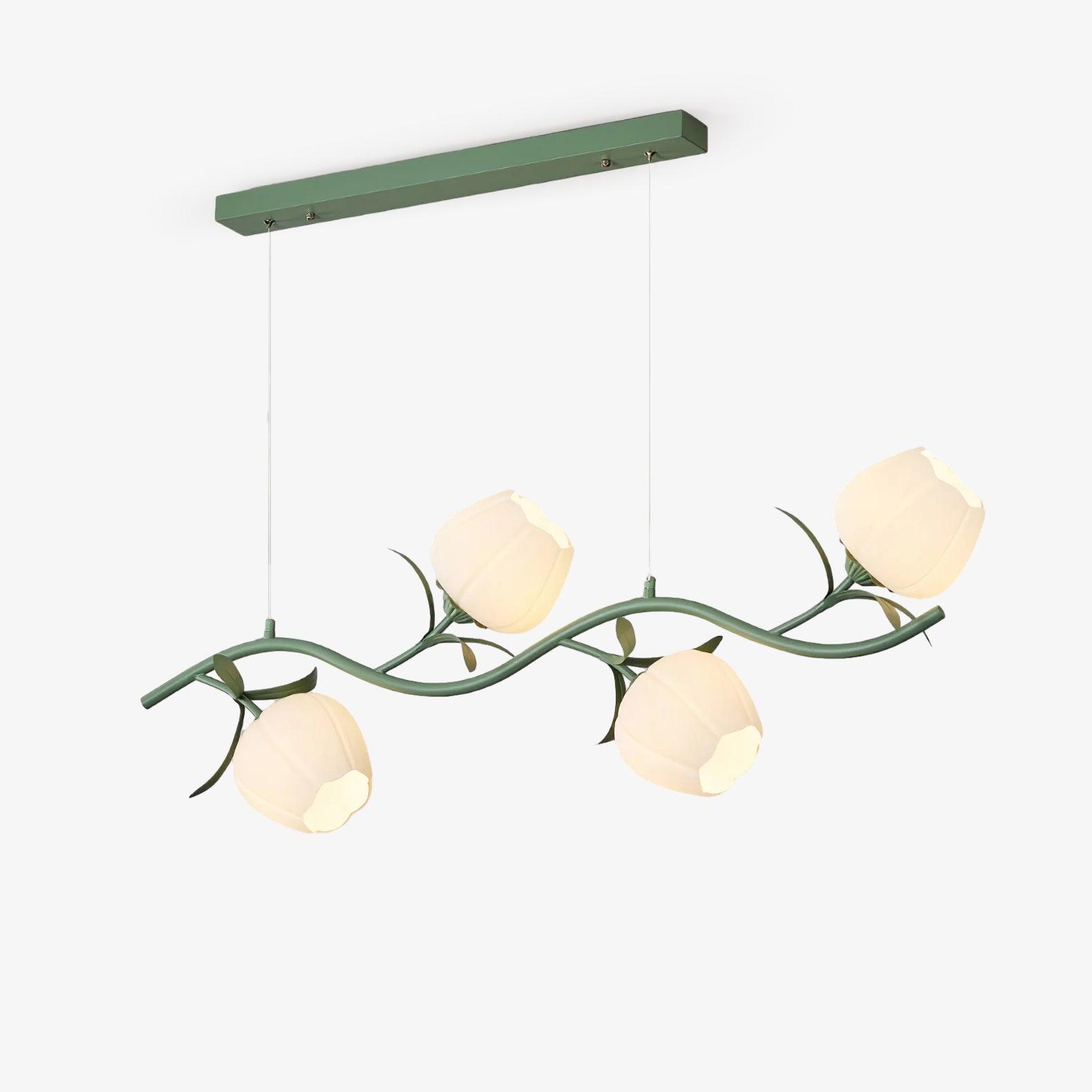 Lustra Chandelier Floral Glass-Neutral Decor