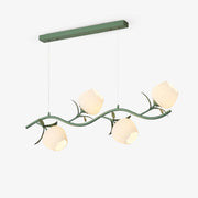 Lustra Chandelier Floral Glass-Neutral Decor