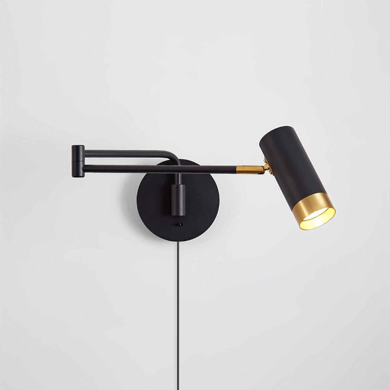 Ridge Arm Plug-in Wall Lamp-Neutral Decor