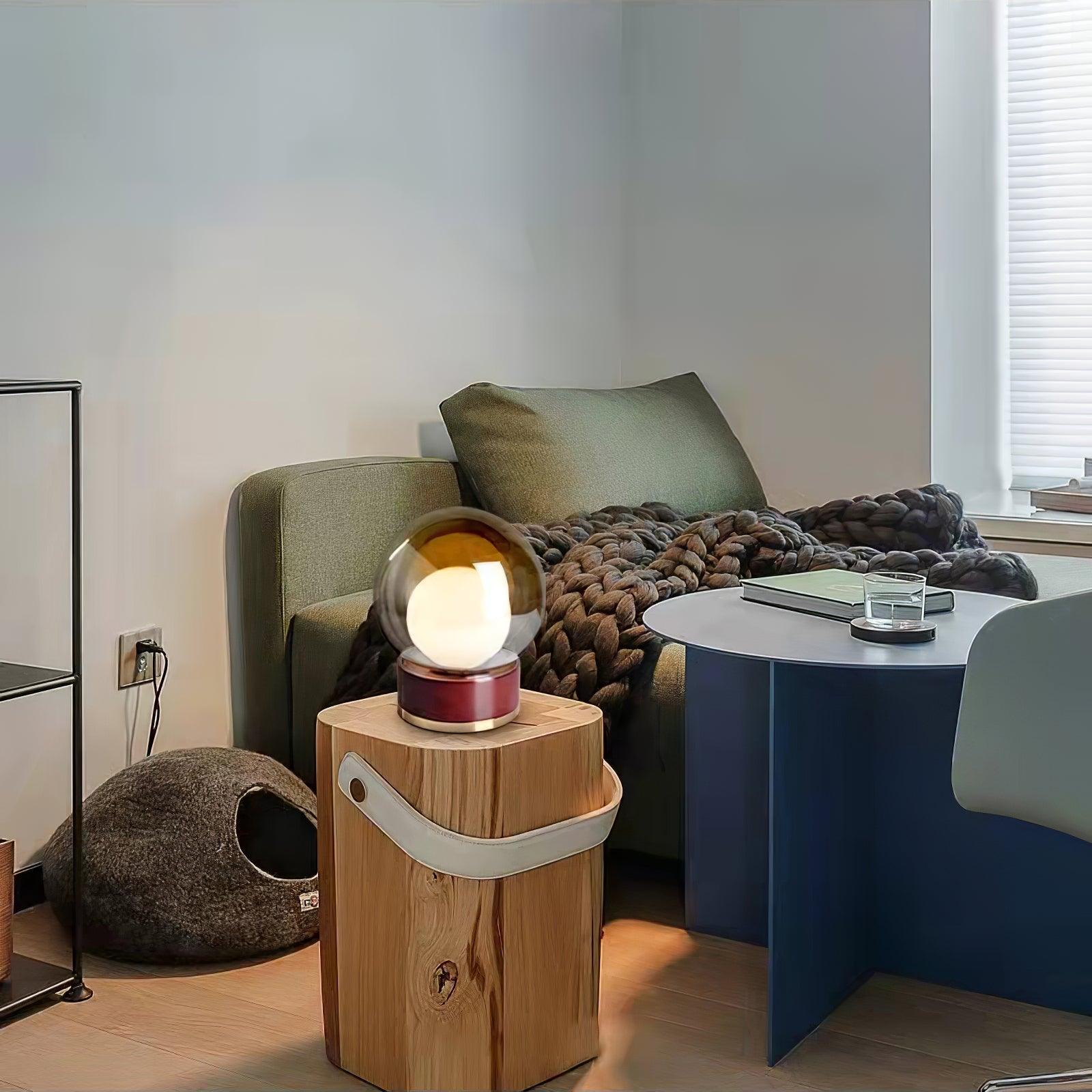 Brinox Wood Artistic Table lamp-Neutral Decor