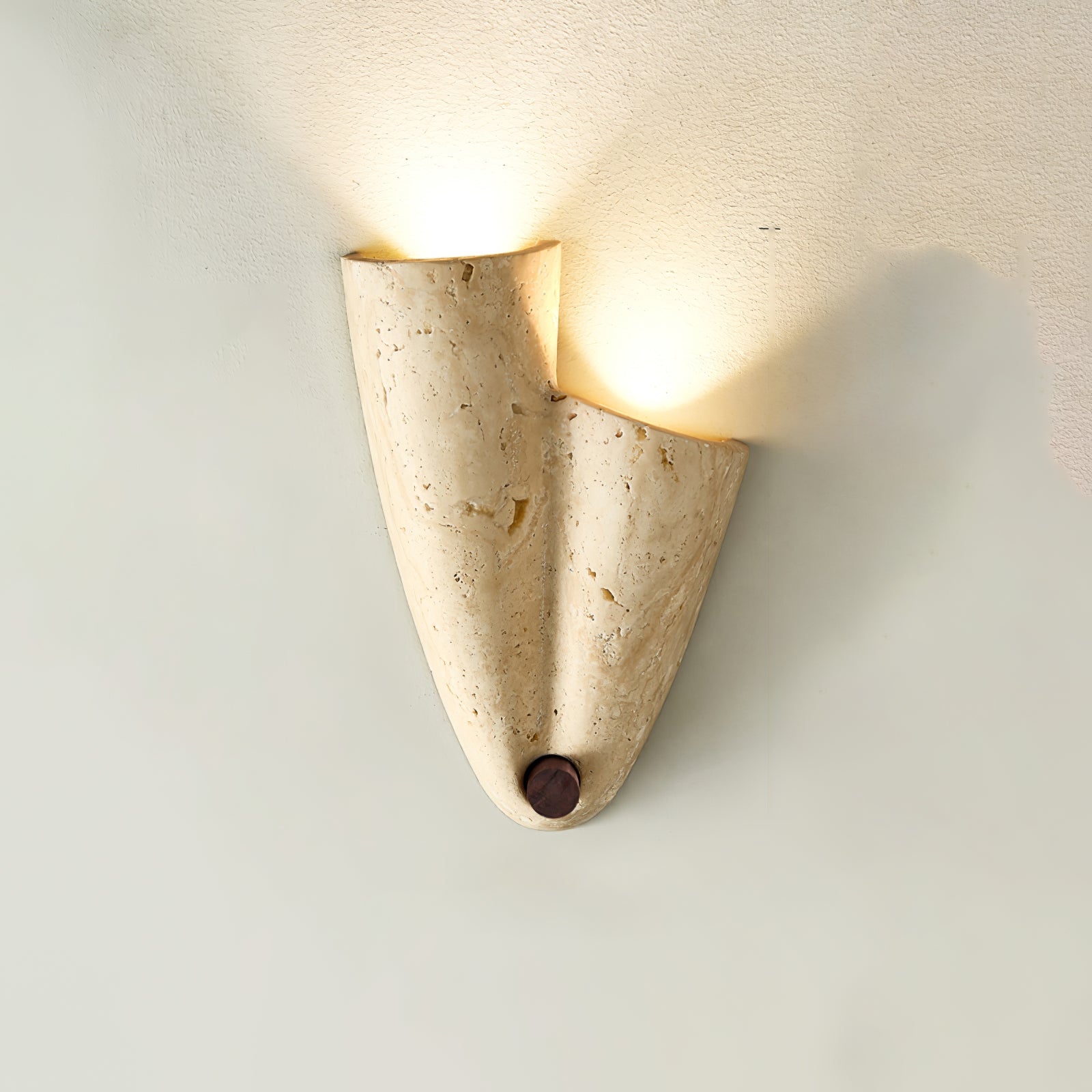 Artistic Travertine Wall Light-Neutral Decor