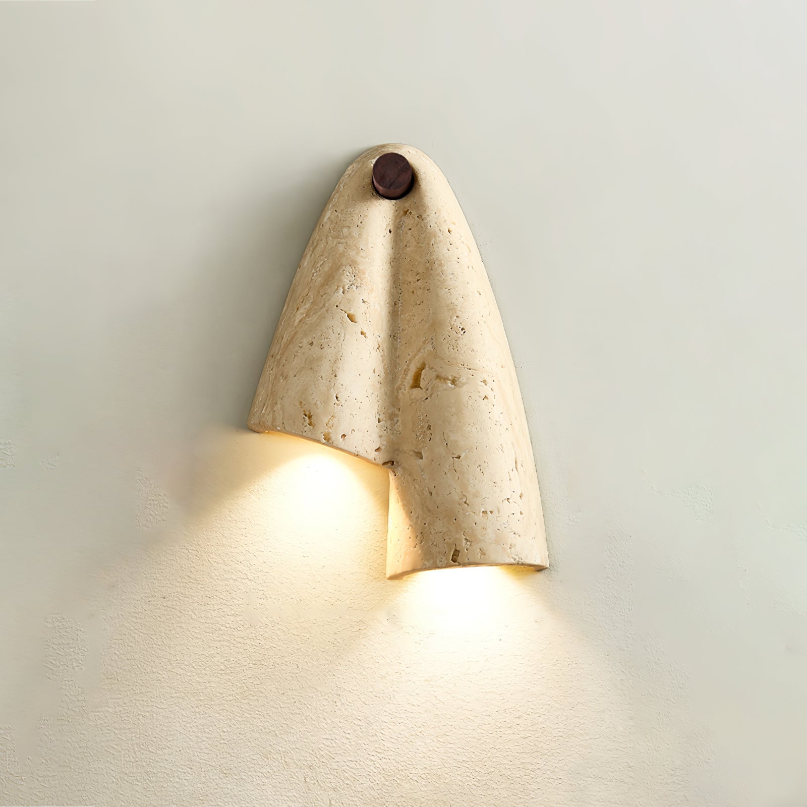Artistic Travertine Wall Light-Neutral Decor