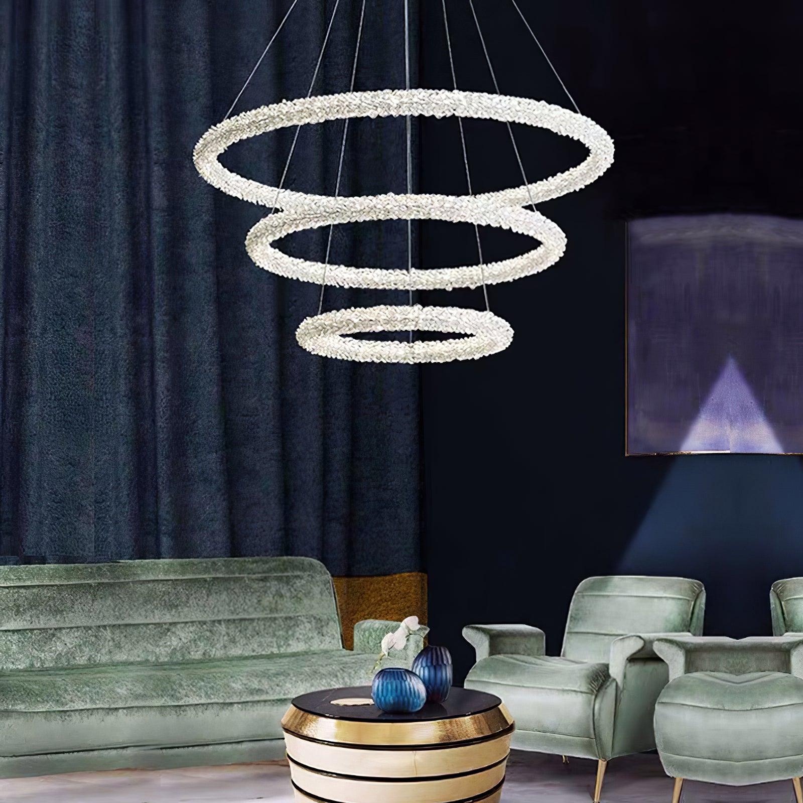 Lustra Chandelier Ring Crystal LED-Neutral Decor