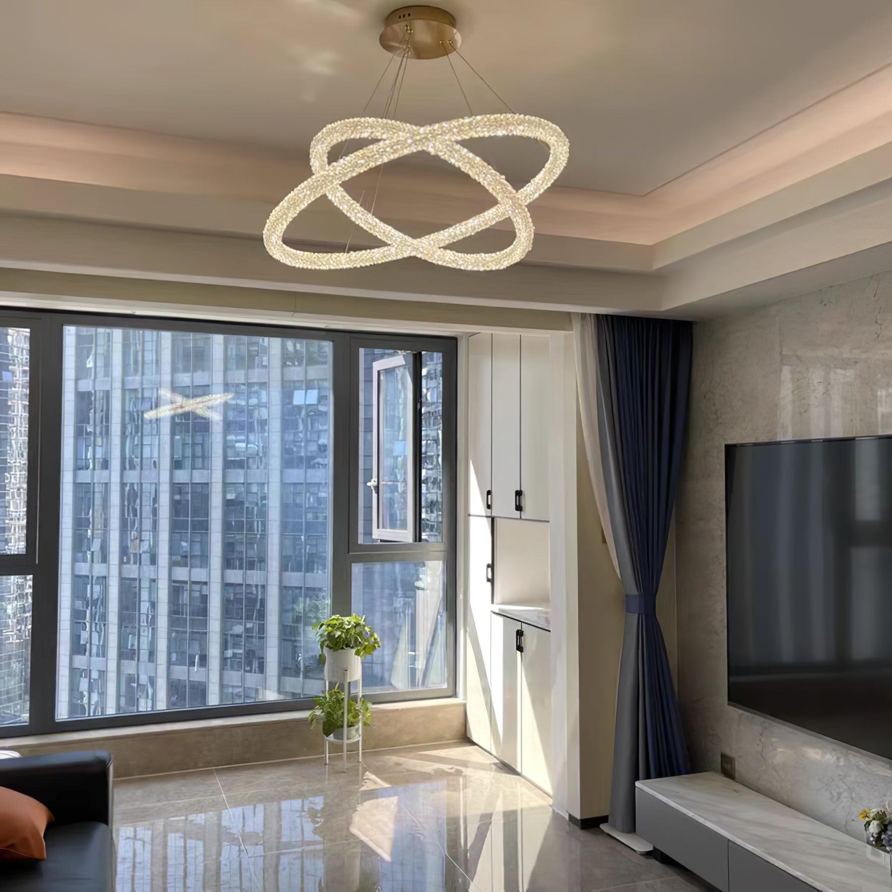 Lustra Chandelier Ring Crystal LED-Neutral Decor