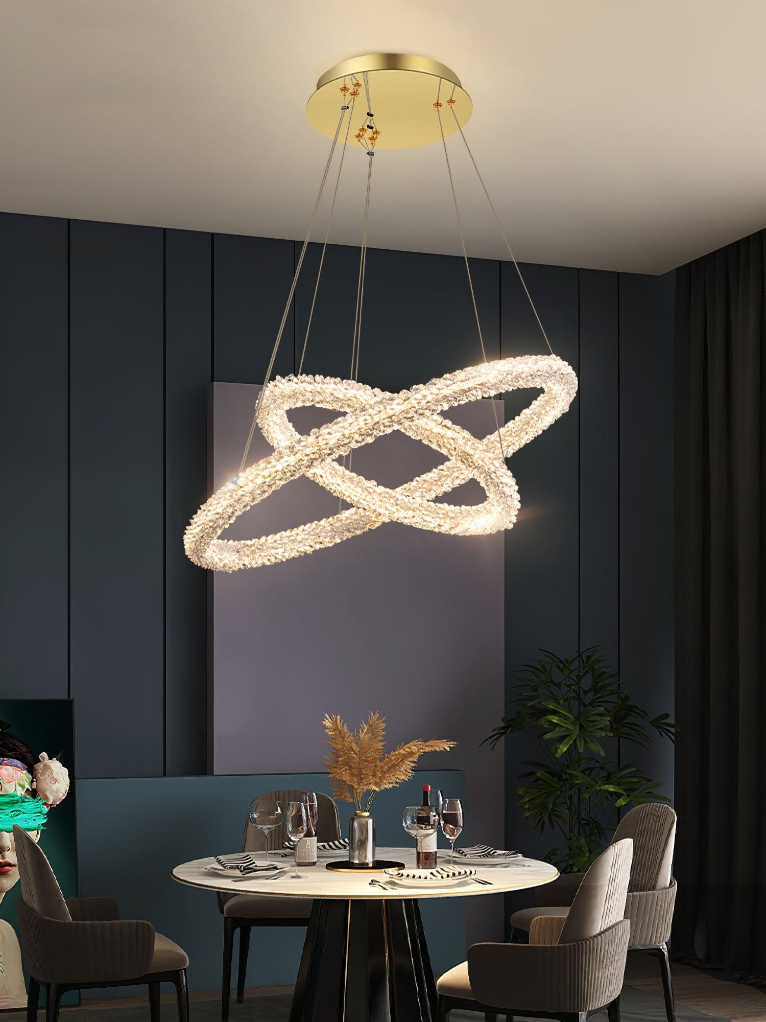 Lustra Chandelier Ring Crystal LED-Neutral Decor