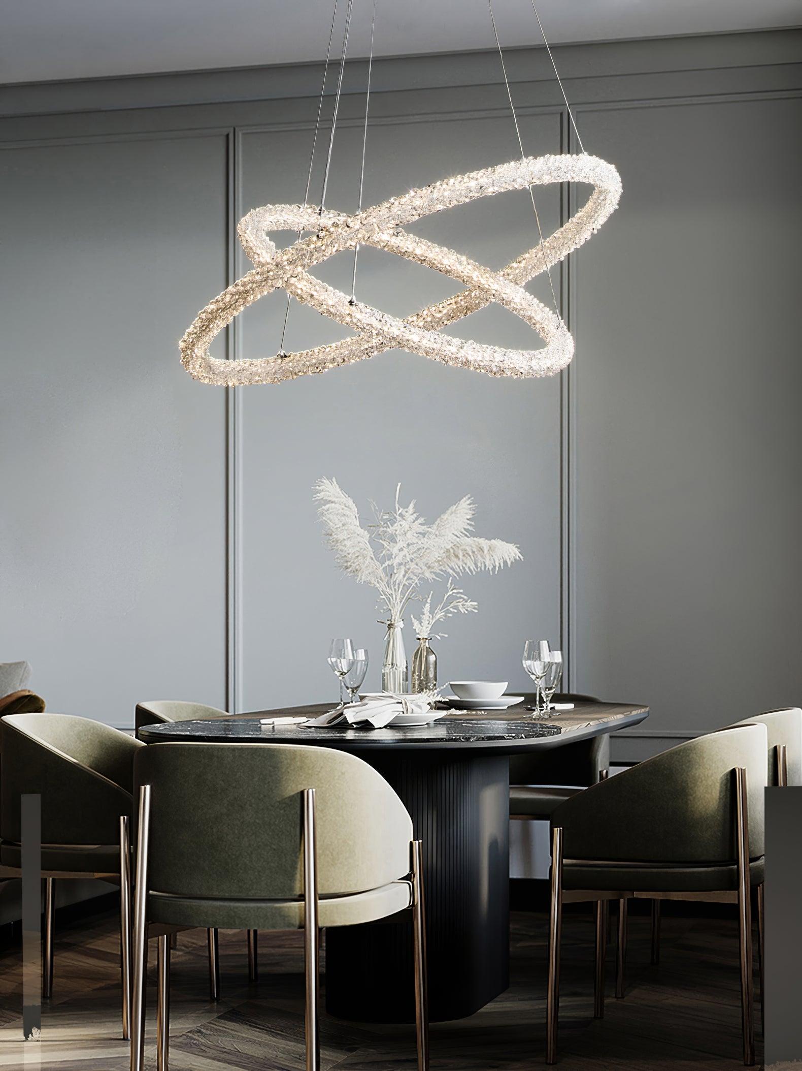 Lustra Chandelier Ring Crystal LED-Neutral Decor