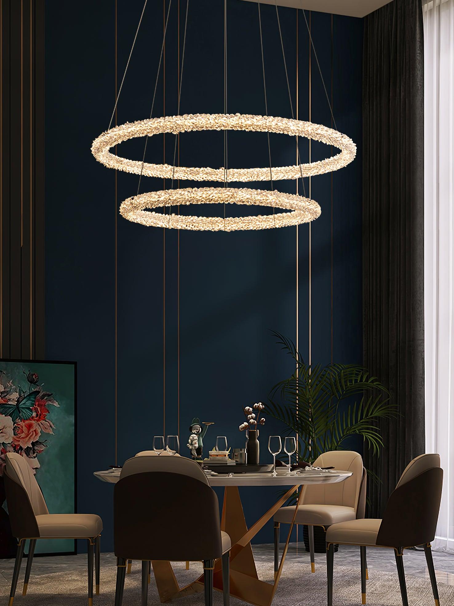 Lustra Chandelier Ring Crystal LED-Neutral Decor
