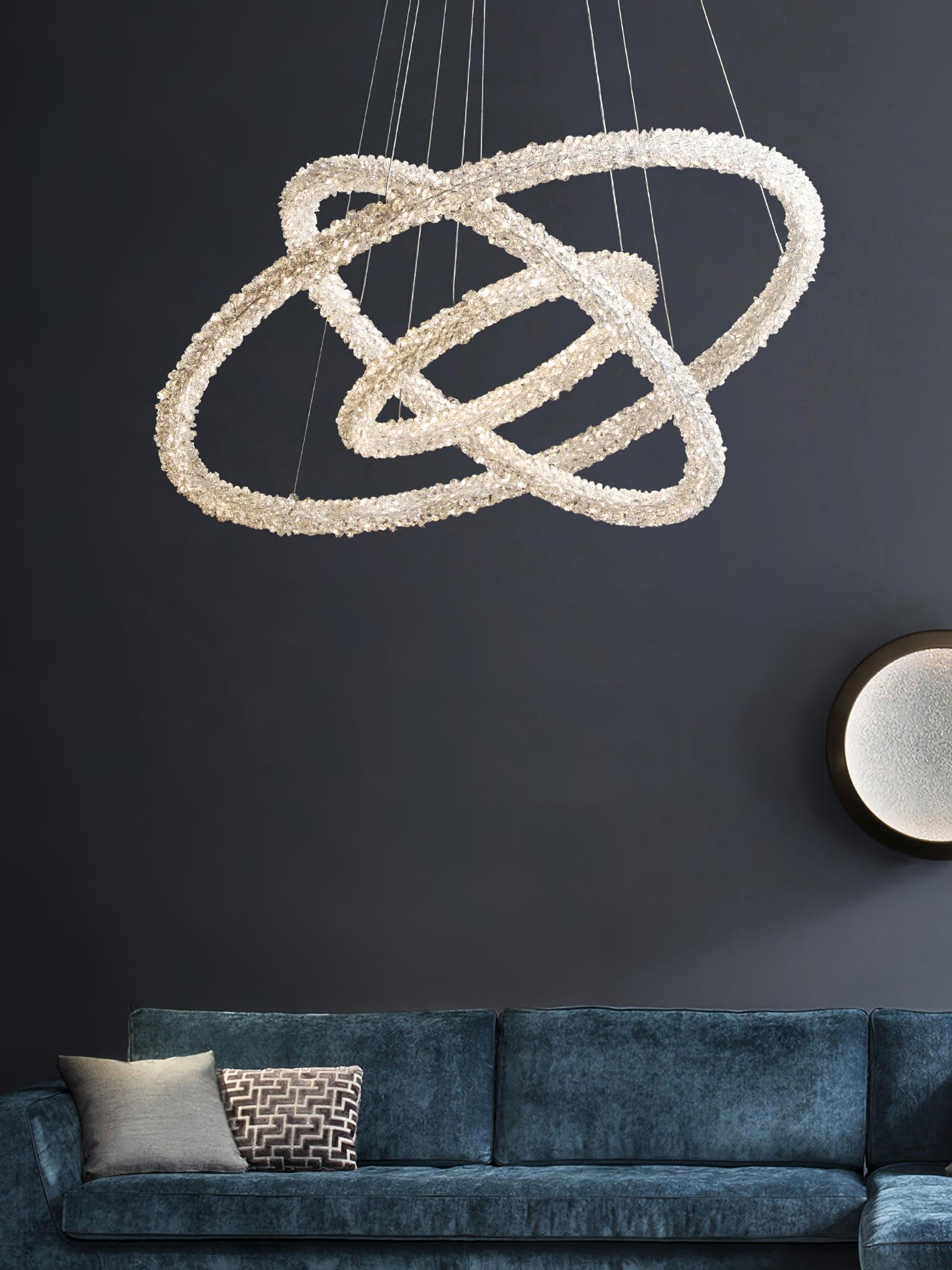 Lustra Chandelier Ring Crystal LED-Neutral Decor