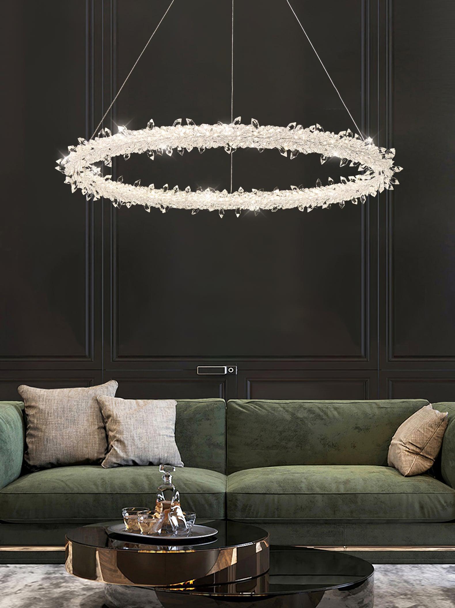 Lustra Chandelier Ring Crystal LED-Neutral Decor