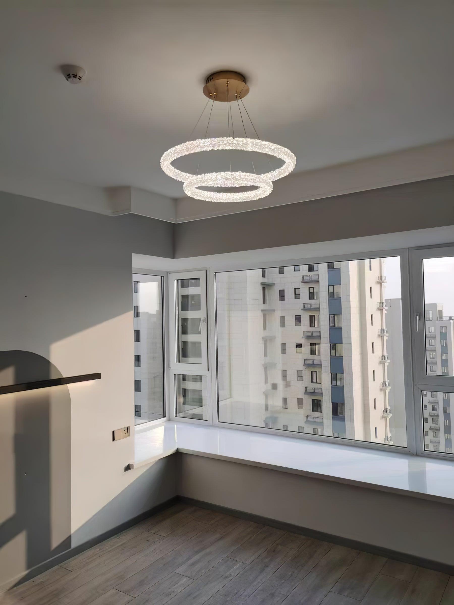 Lustra Chandelier Ring Crystal LED-Neutral Decor