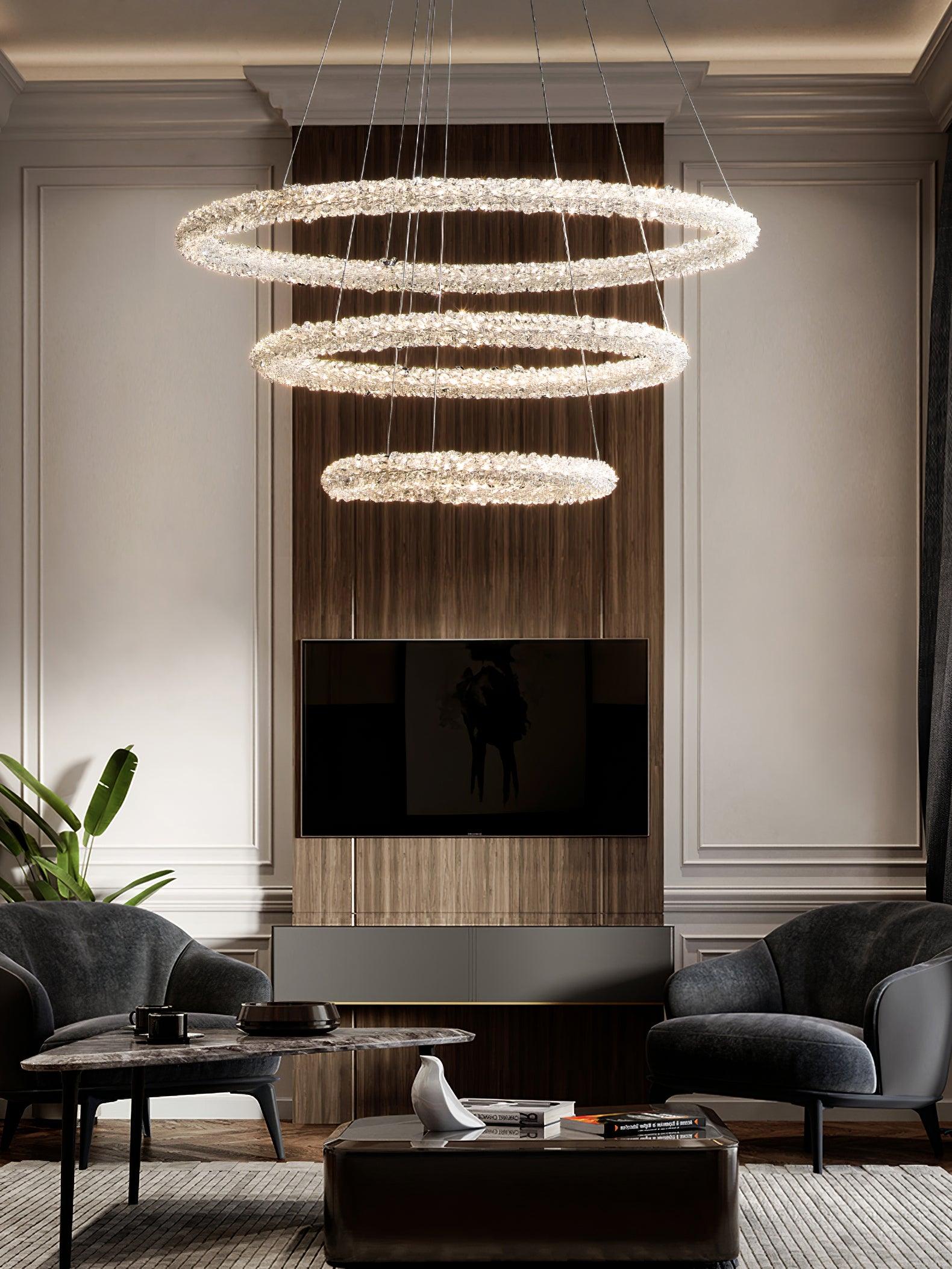 Lustra Chandelier Ring Crystal LED-Neutral Decor
