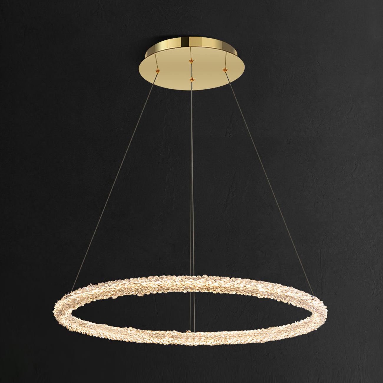 Lustra Chandelier Ring Crystal LED-Neutral Decor