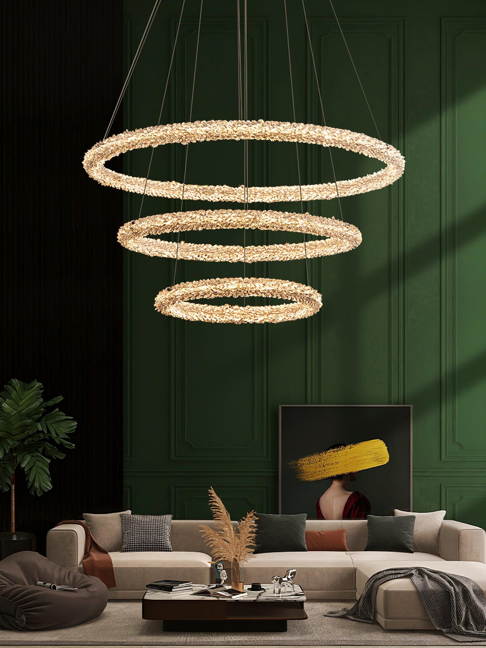 Lustra Chandelier Ring Crystal LED-Neutral Decor