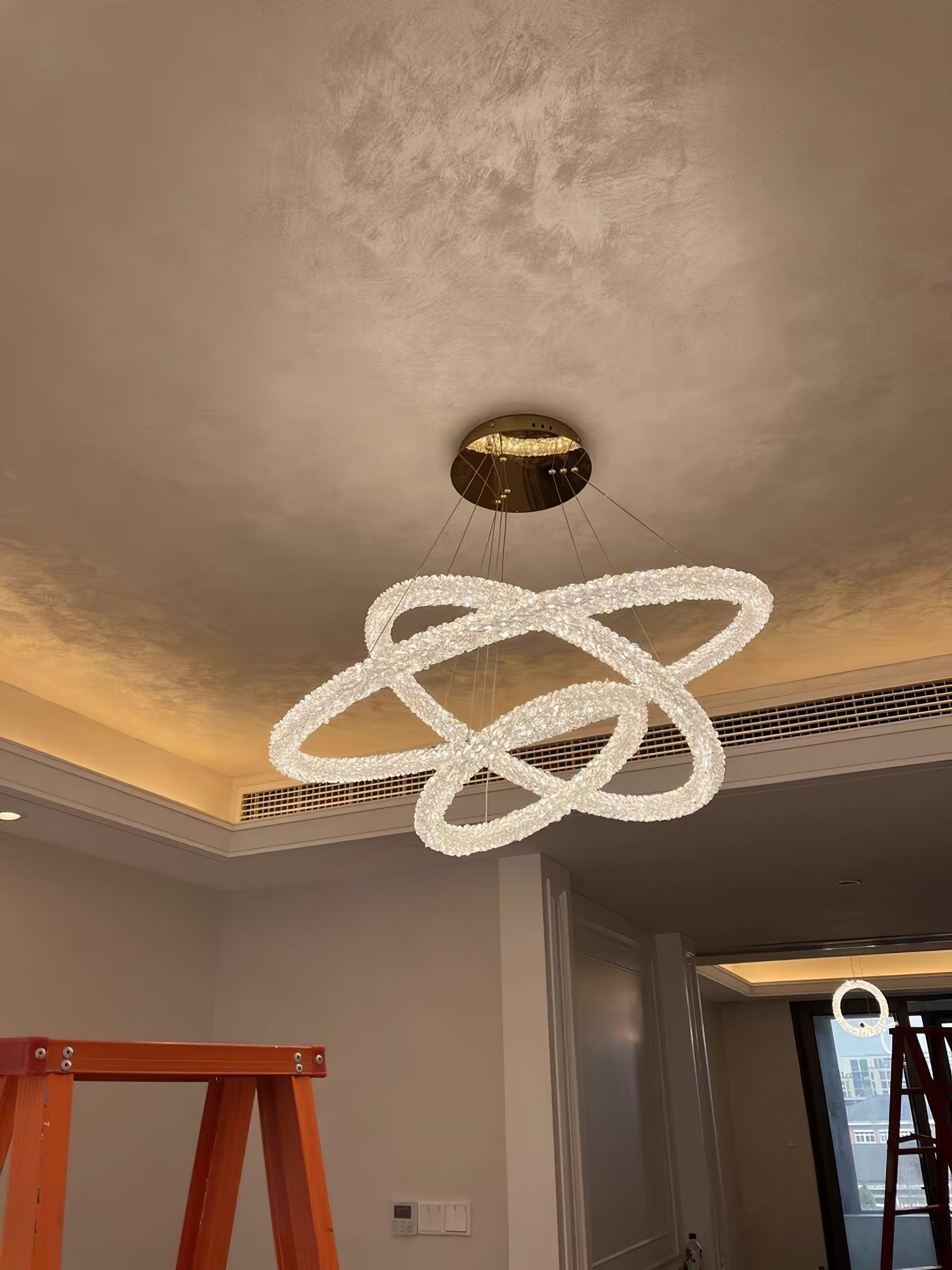 Lustra Chandelier Ring Crystal LED-Neutral Decor