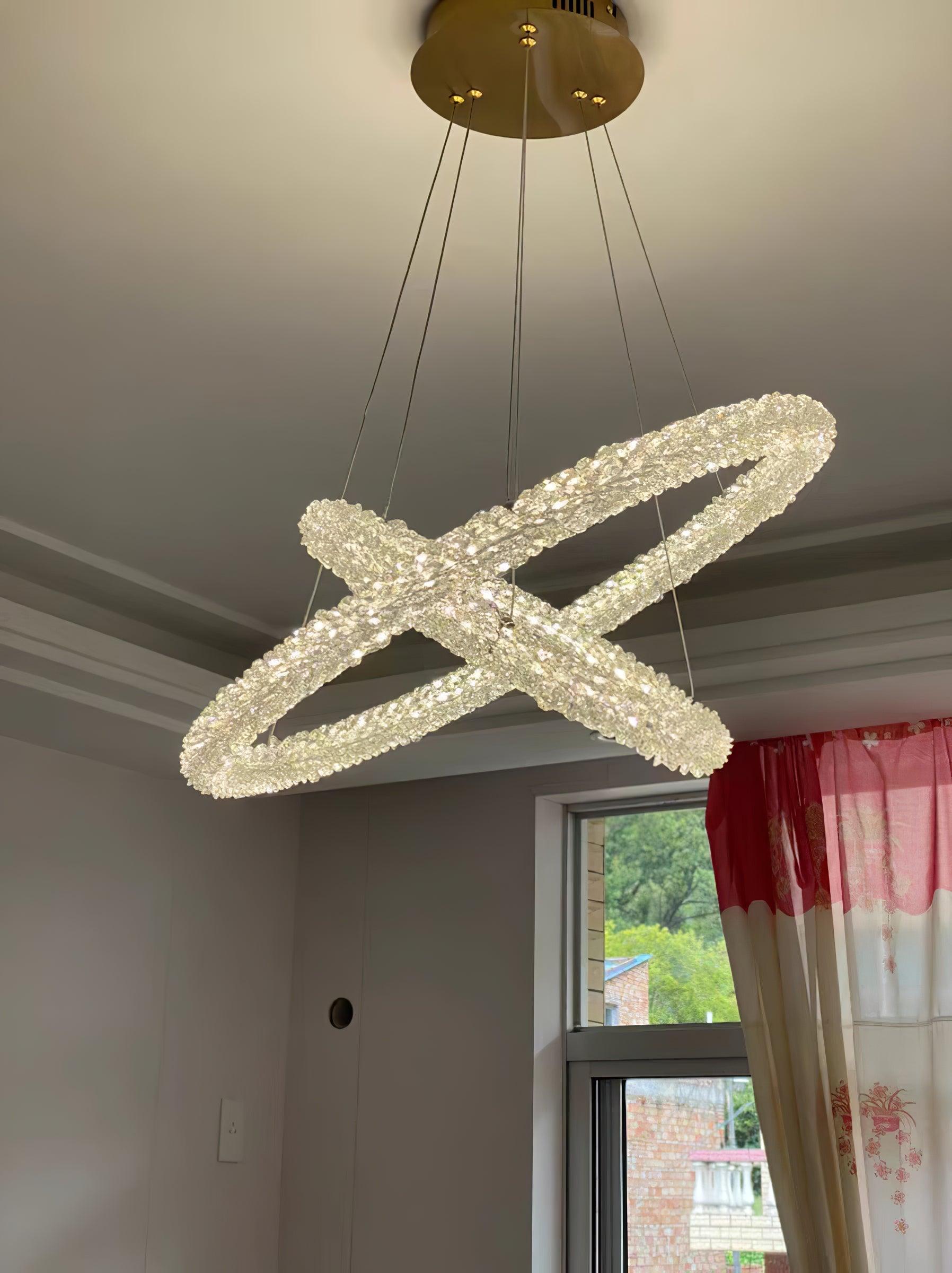 Lustra Chandelier Ring Crystal LED-Neutral Decor