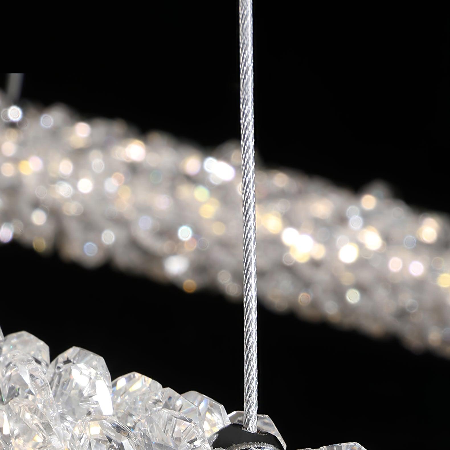 Lustra Chandelier Ring Crystal LED-Neutral Decor