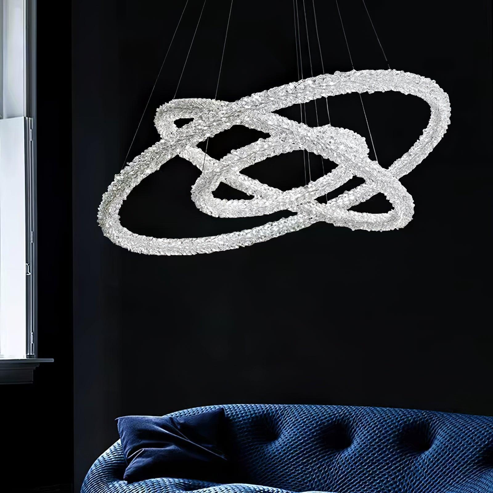 Lustra Chandelier Ring Crystal LED-Neutral Decor