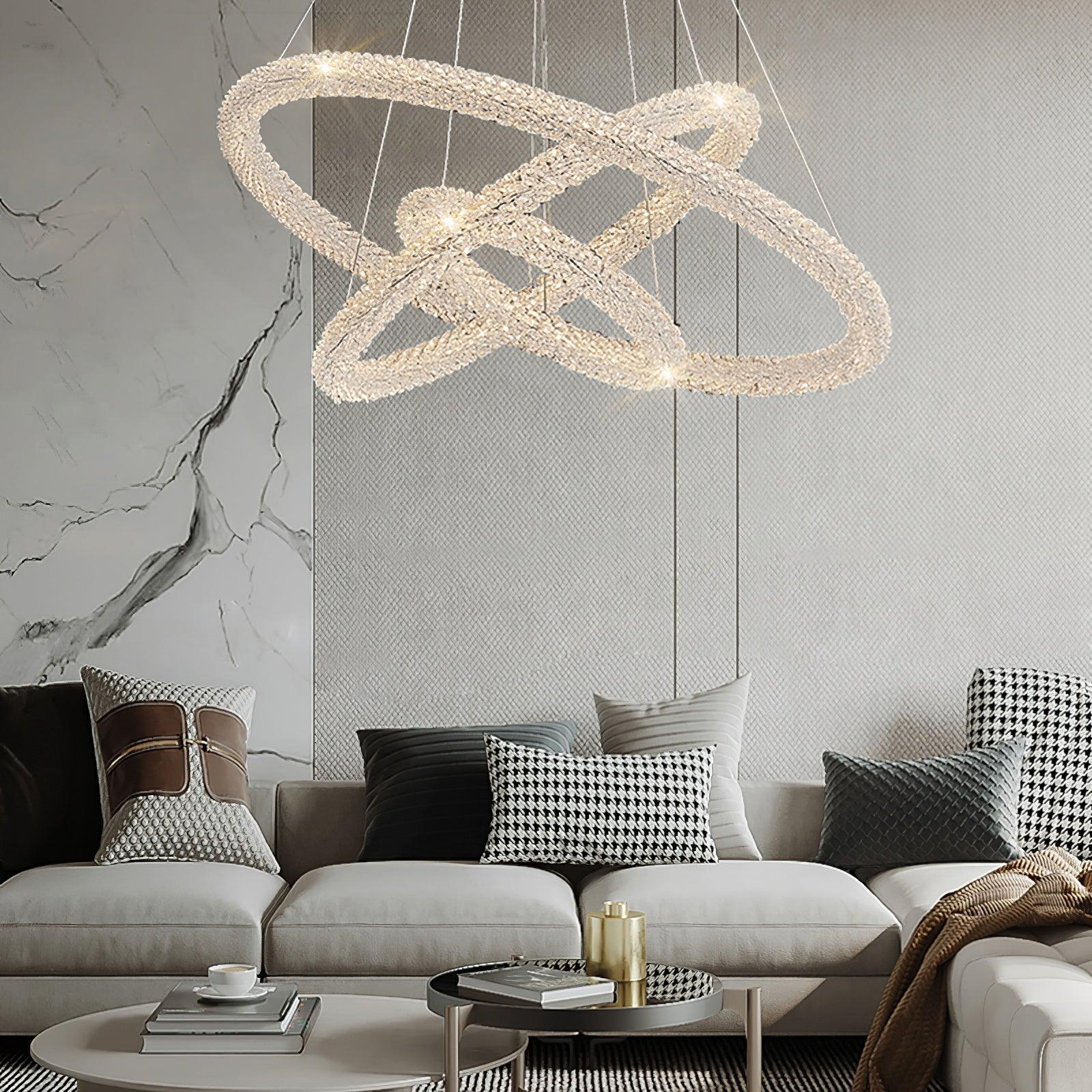 Lustra Chandelier Ring Crystal LED-Neutral Decor