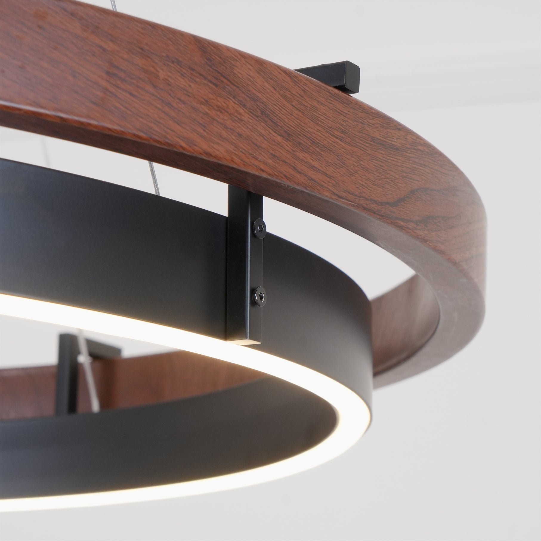 Acorn Ring Wood Chandelier - Neutralighting