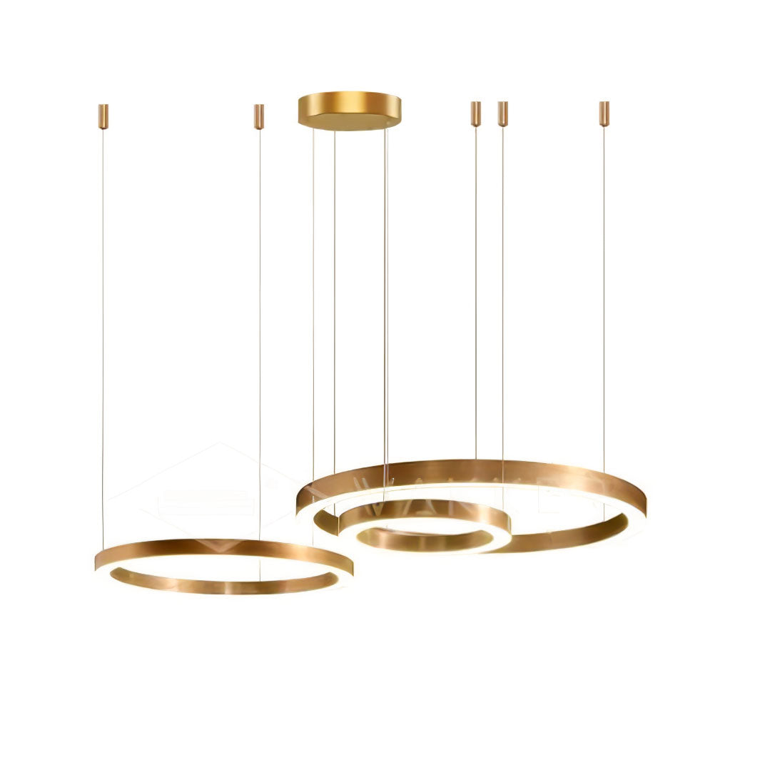 Dexlin Pendant Light LED Ring Gold Modern 3-Ring-Neutral Decor