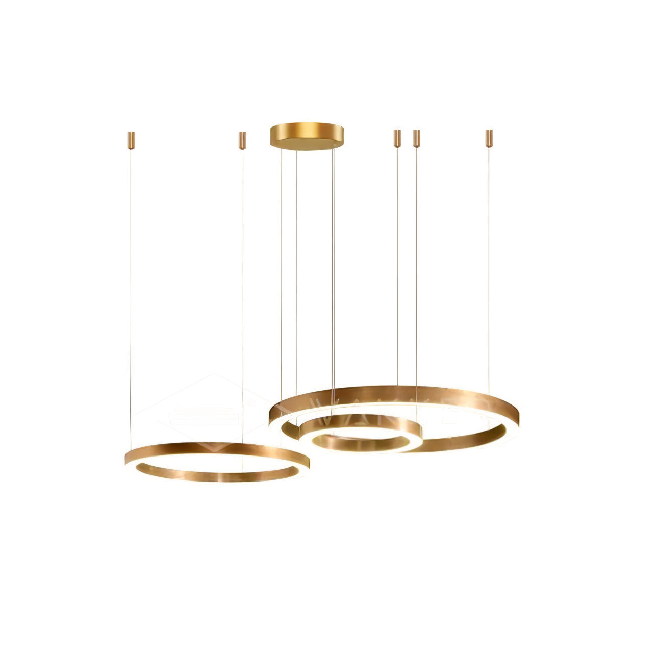Dexlin Pendant Light LED Ring Gold Modern 3-Ring-Neutral Decor