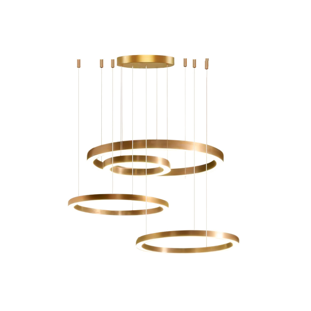 Dexlin Pendant Light LED Ring Gold Modern 3-Ring-Neutral Decor