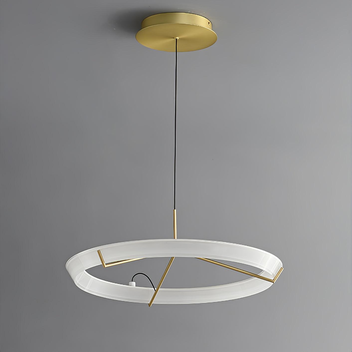 Lustra Chandelier Modern Stainless Steel Ring-Neutral Decor