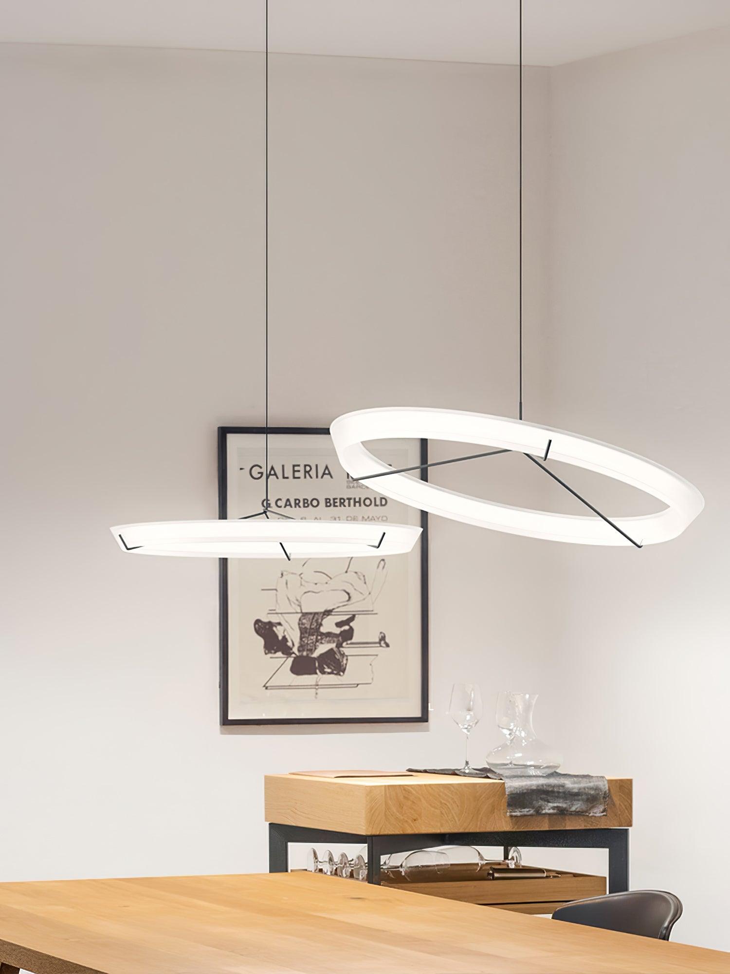 Lustra Chandelier Modern Stainless Steel Ring-Neutral Decor