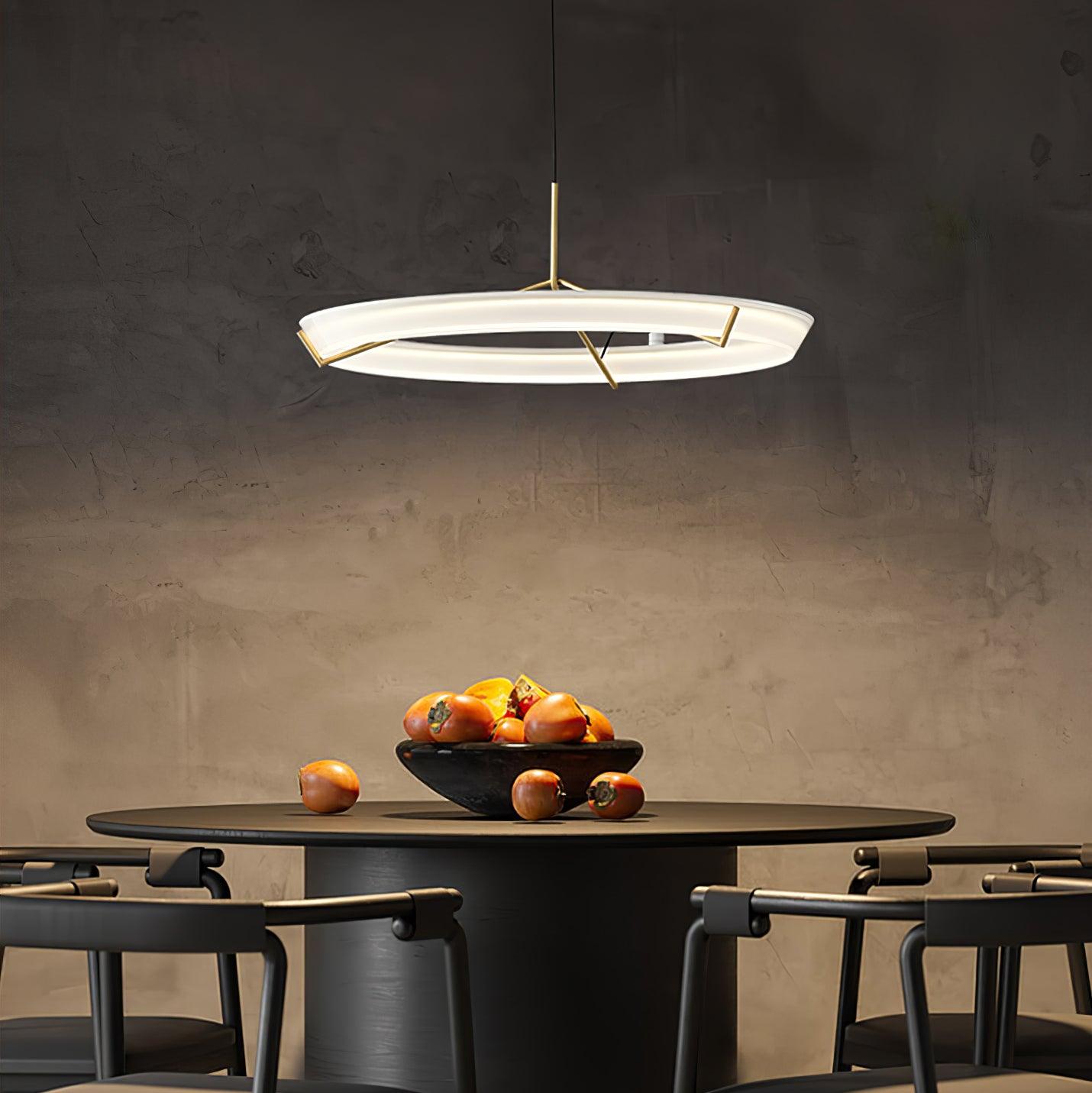 Lustra Chandelier Modern Stainless Steel Ring-Neutral Decor