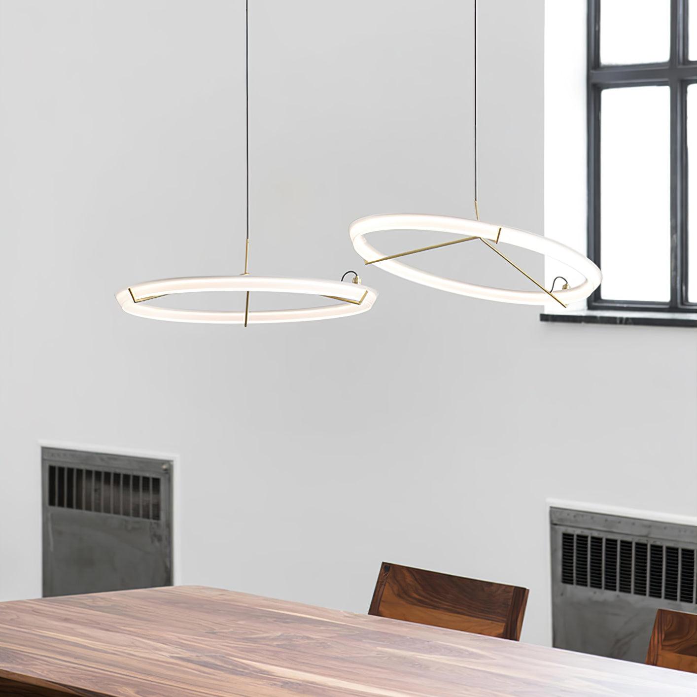 Lustra Chandelier Modern Stainless Steel Ring-Neutral Decor
