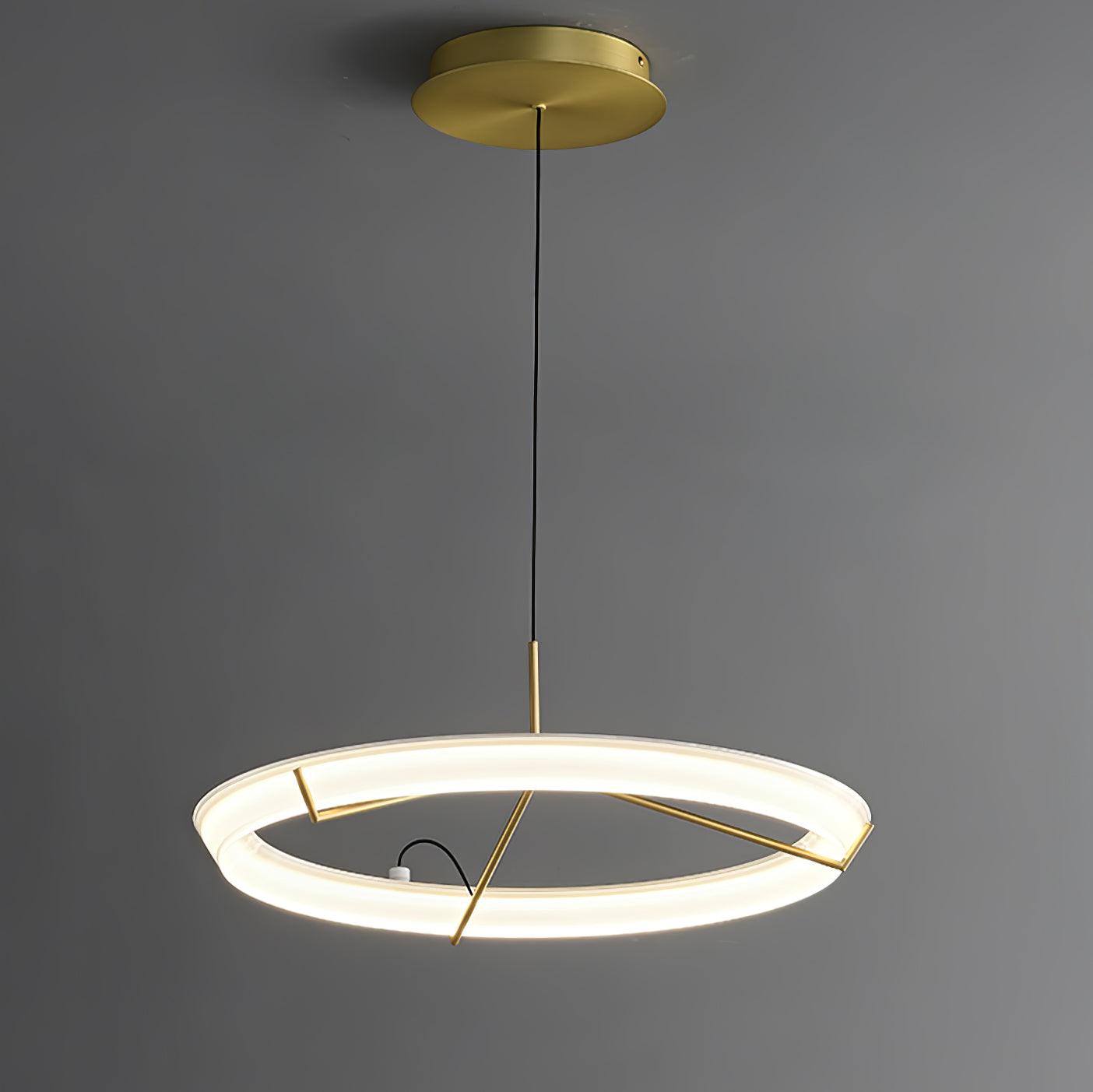 Lustra Chandelier Modern Stainless Steel Ring-Neutral Decor