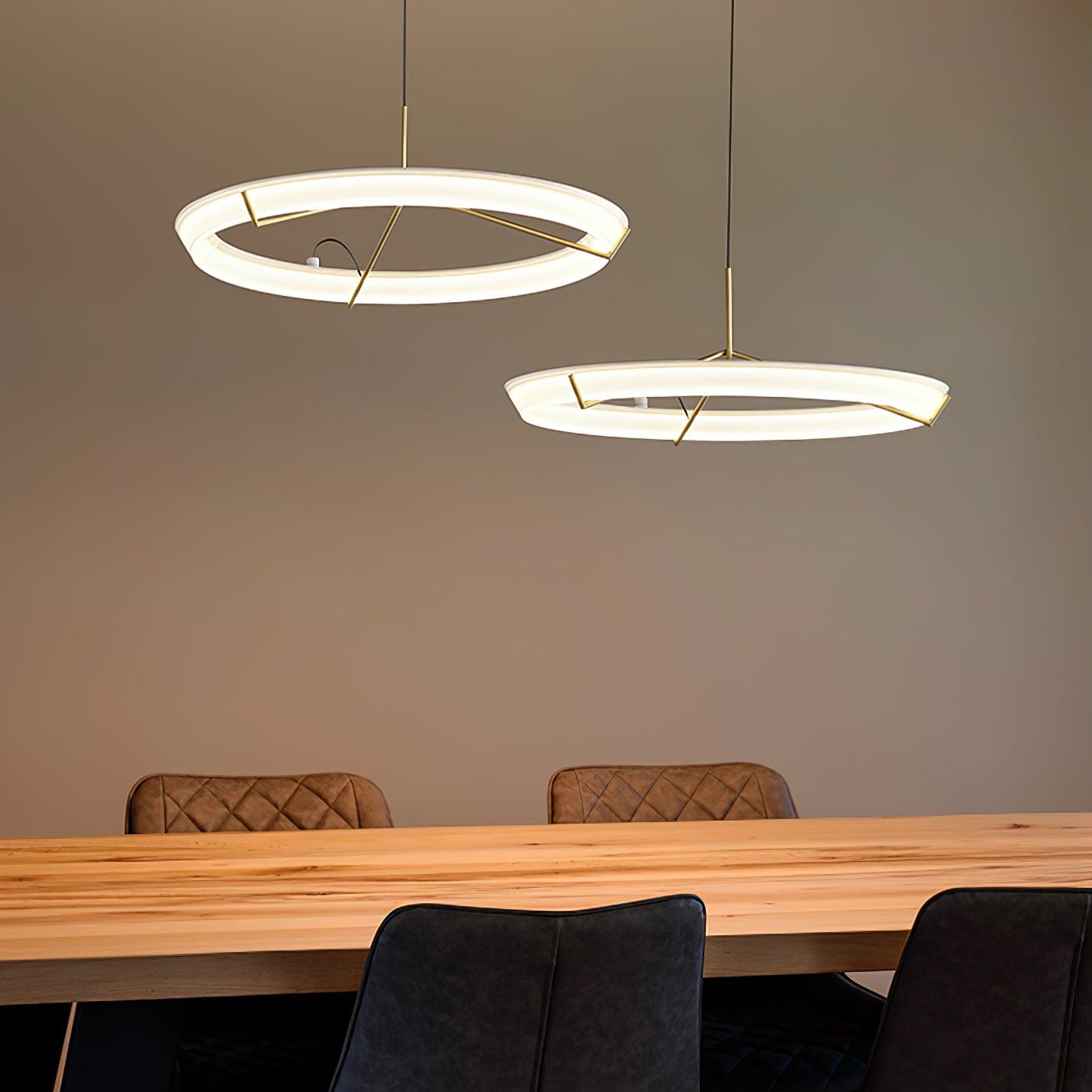 Lustra Chandelier Modern Stainless Steel Ring-Neutral Decor