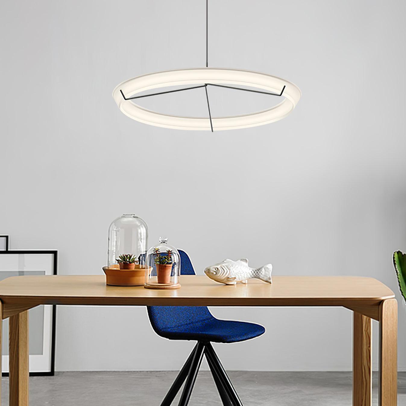 Lustra Chandelier Modern Stainless Steel Ring-Neutral Decor