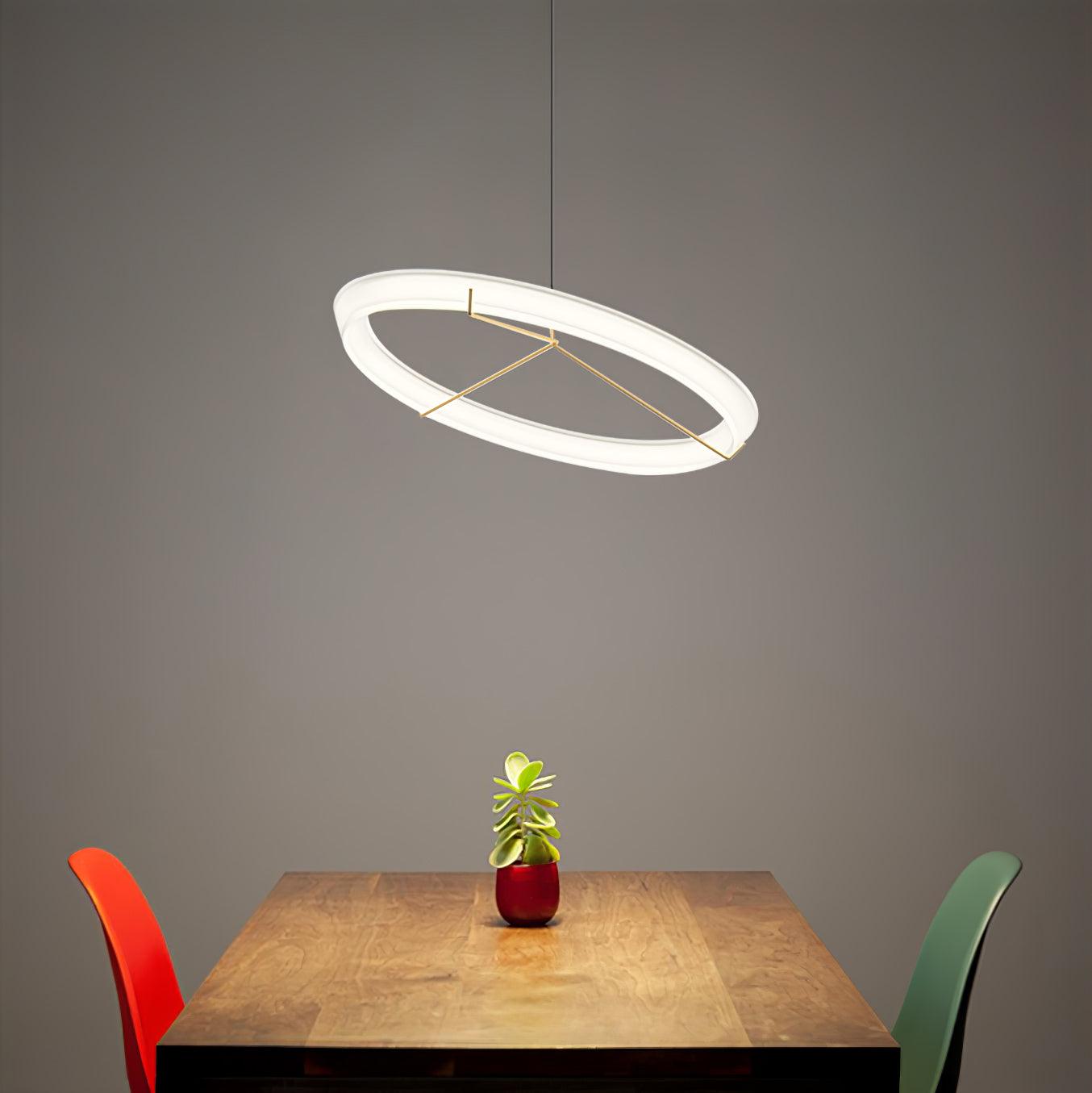 Lustra Chandelier Modern Stainless Steel Ring-Neutral Decor