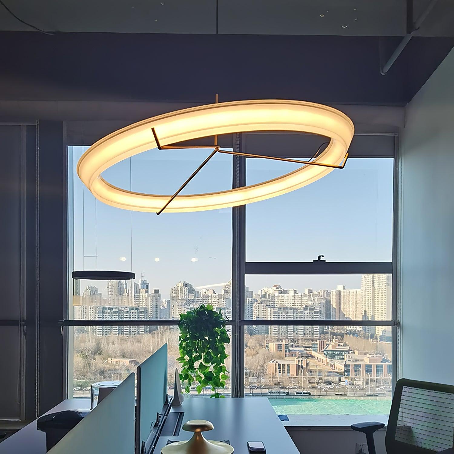 Lustra Chandelier Modern Stainless Steel Ring-Neutral Decor