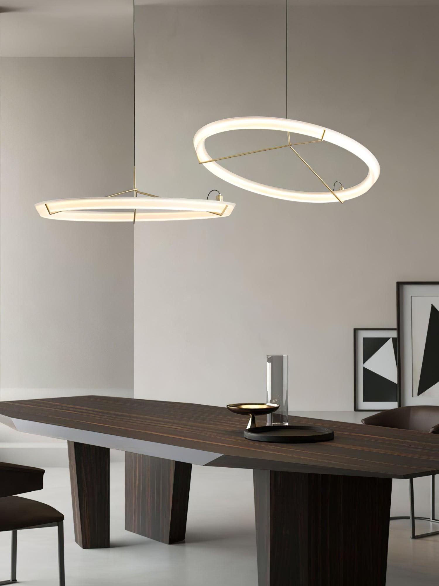 Lustra Chandelier Modern Stainless Steel Ring-Neutral Decor
