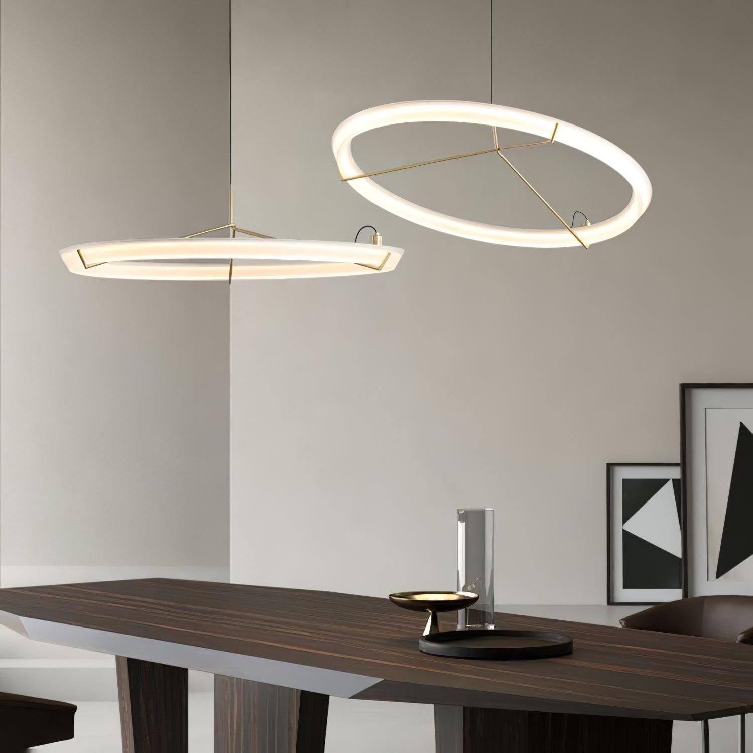 Lustra Chandelier Modern Stainless Steel Ring-Neutral Decor