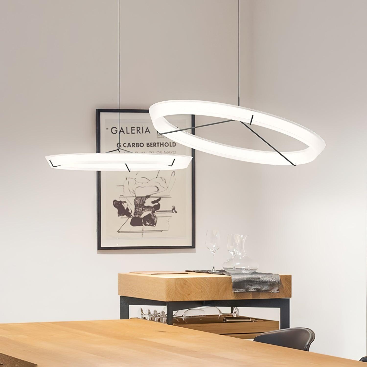 Lustra Chandelier Modern Stainless Steel Ring-Neutral Decor