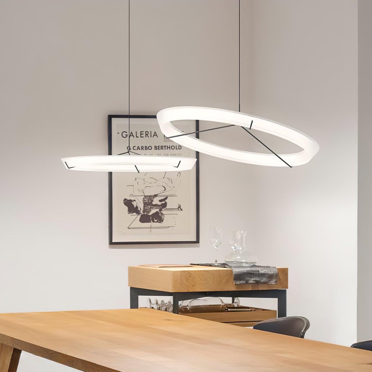 Lustra Chandelier Modern Stainless Steel Ring-Neutral Decor