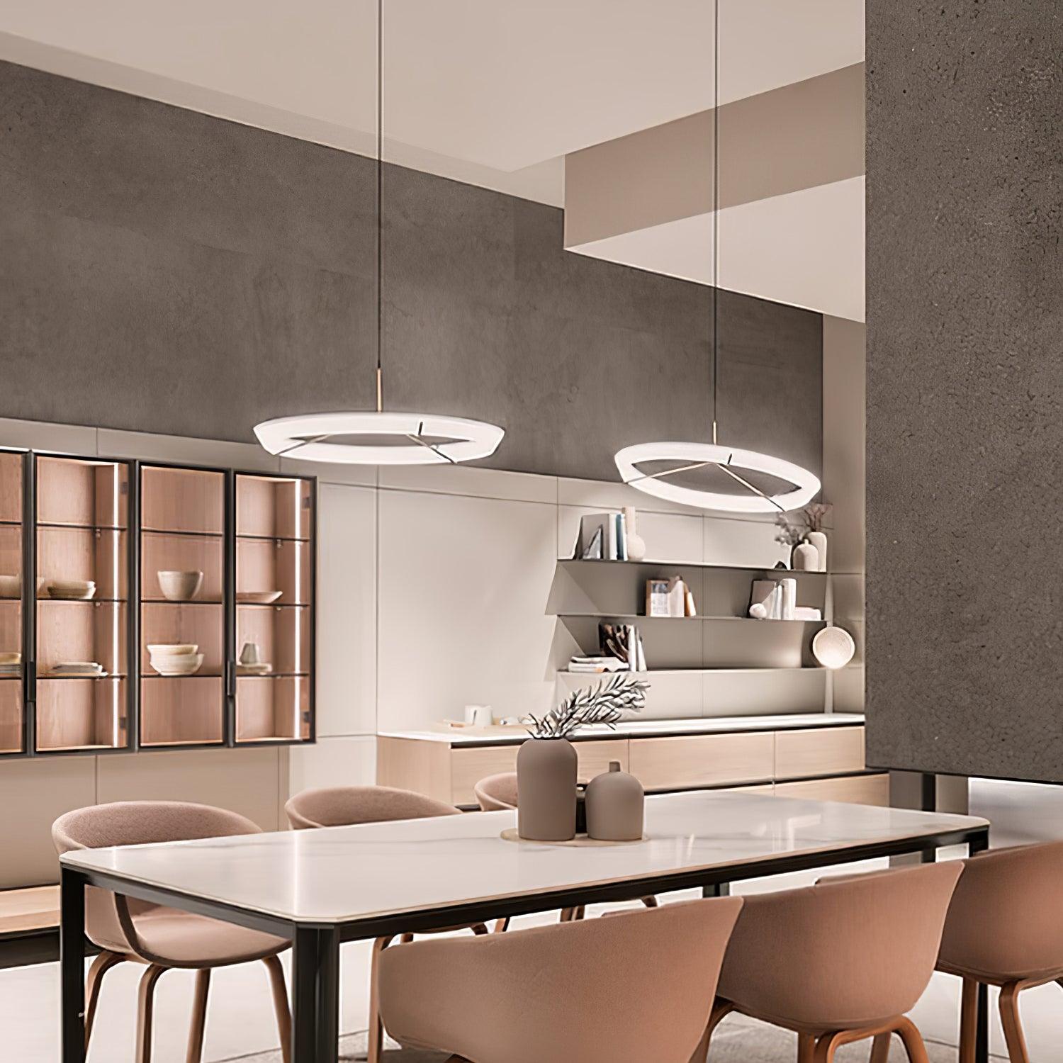 Lustra Chandelier Modern Stainless Steel Ring-Neutral Decor