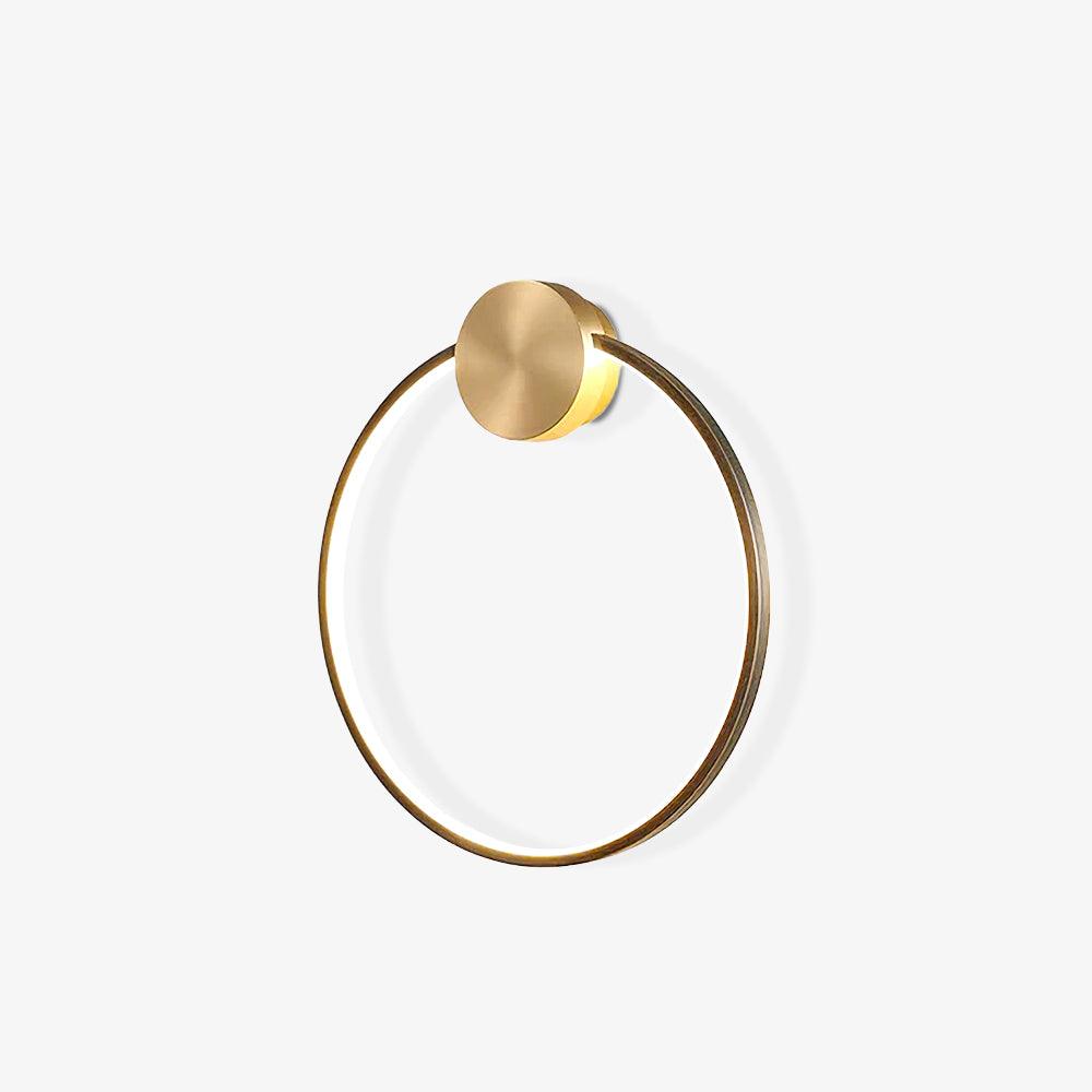 Tiroxen Wall Light Modern Minimalist Ring Shaped LED Brass Metal-Neutral Decor