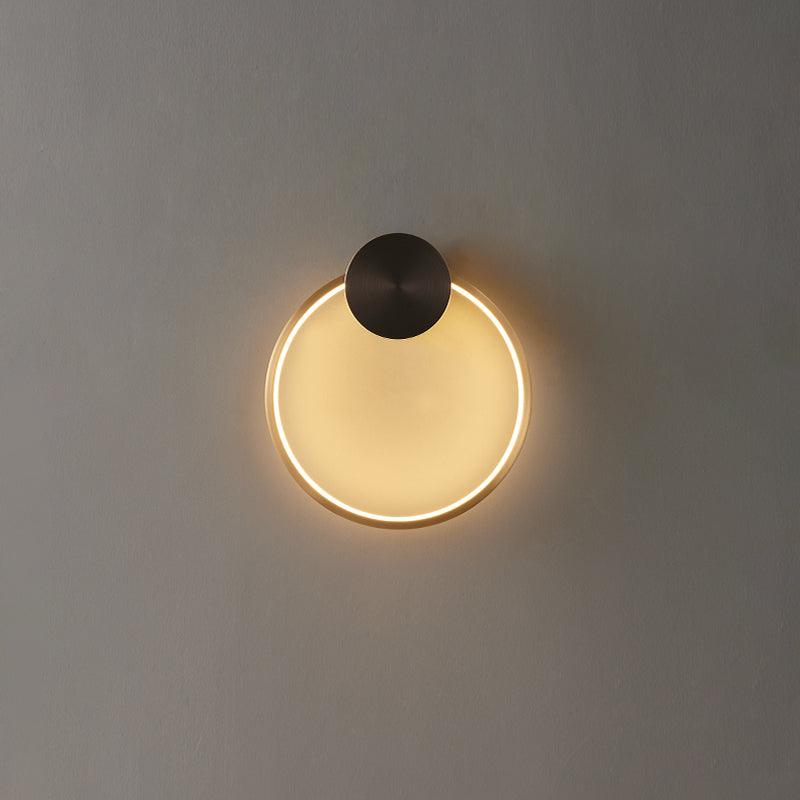 Tiroxen Wall Light Modern Minimalist Ring Shaped LED Brass Metal-Neutral Decor